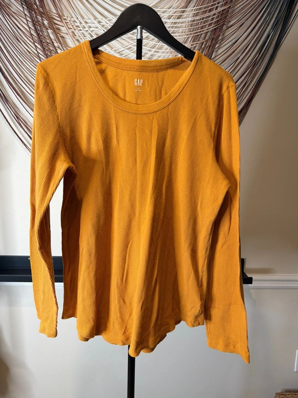 3 for $9 Gap yellow, waffle knit shirt, XL 3019